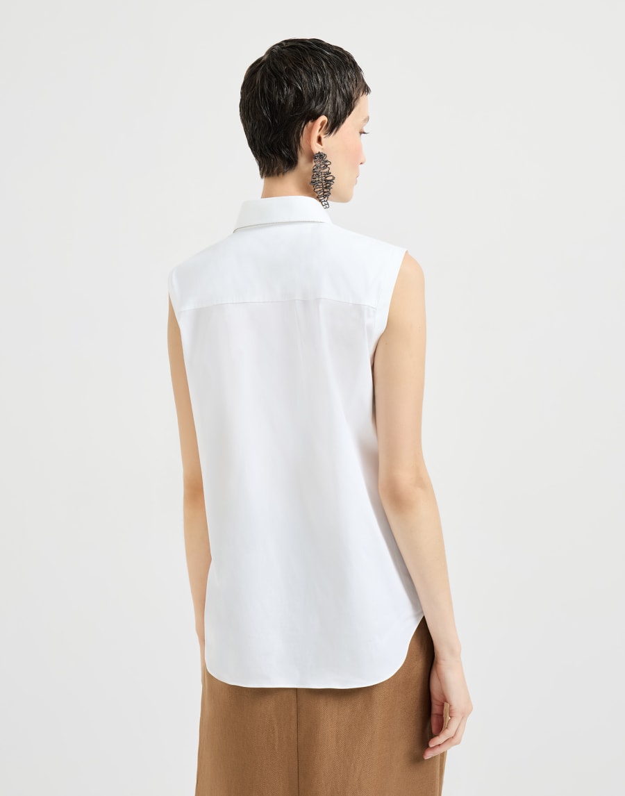 Stretch poplin shirt White Woman - Brunello Cucinelli