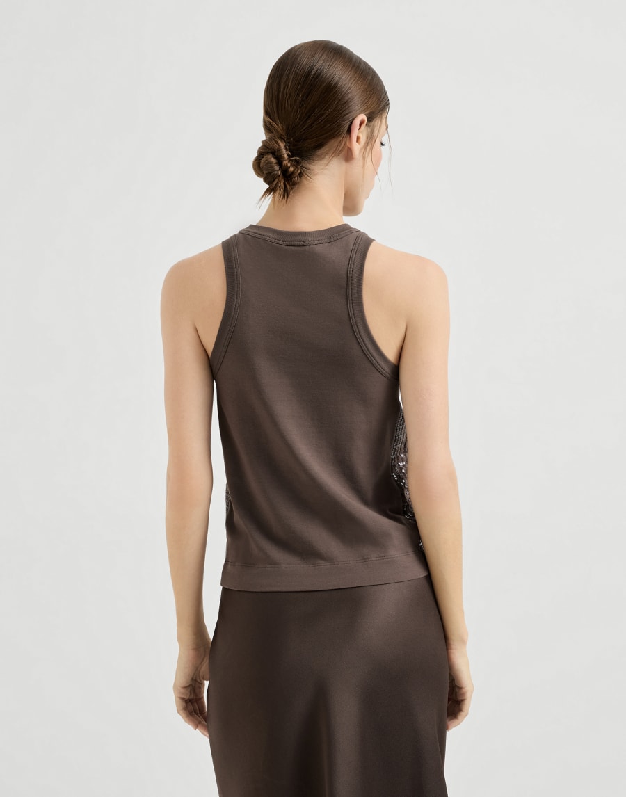 Топ Dazzling Embroidery Коричневый Женщина - Brunello Cucinelli