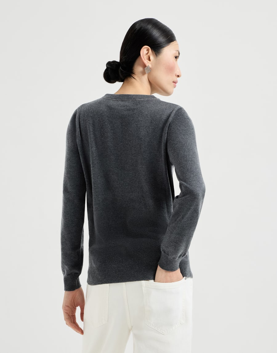 Pullover aus Kaschmir Schwarzgrau Damen - Brunello Cucinelli