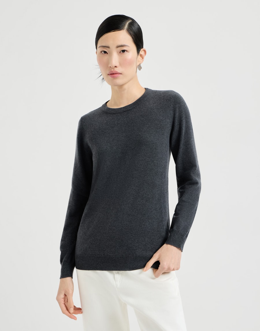 Pullover aus Kaschmir Schwarzgrau Damen - Brunello Cucinelli