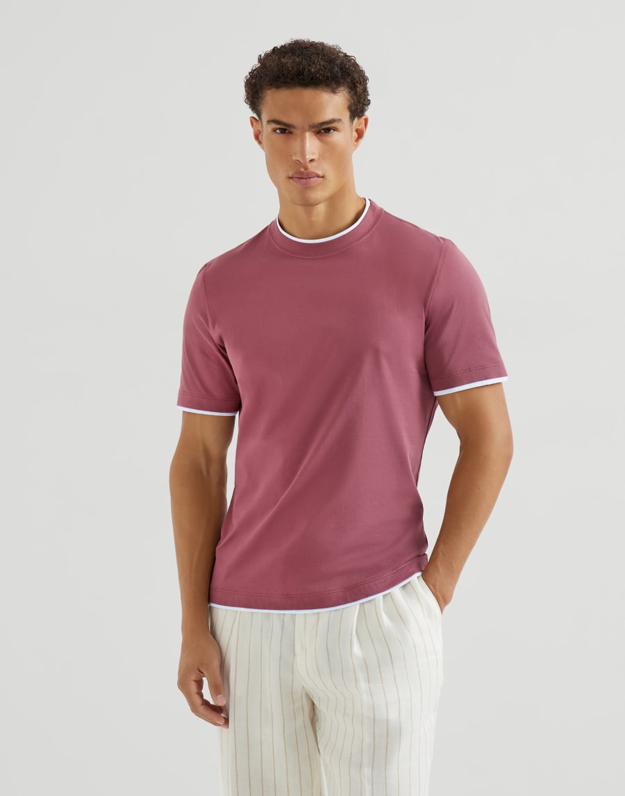 Camiseta con capas de imitación Coral Hombre - Brunello Cucinelli