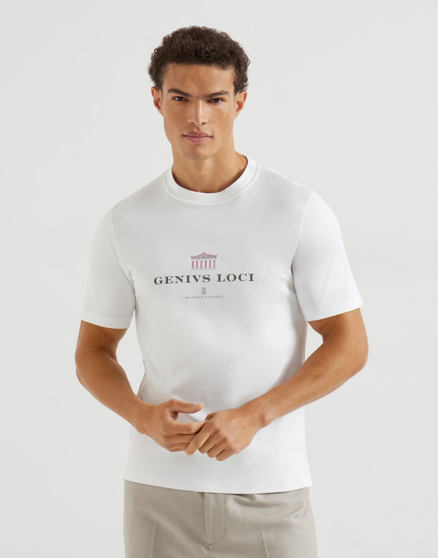 Camiseta con estampado Blanco Hombre - Brunello Cucinelli