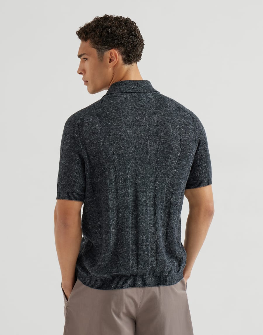 Strickhemd Schwarzgrau Herren - Brunello Cucinelli