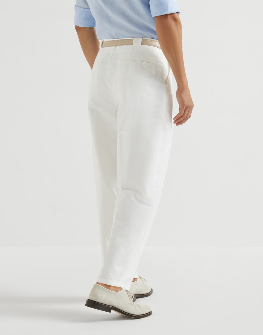 Pantalon coton et lin Neige Homme - Brunello Cucinelli