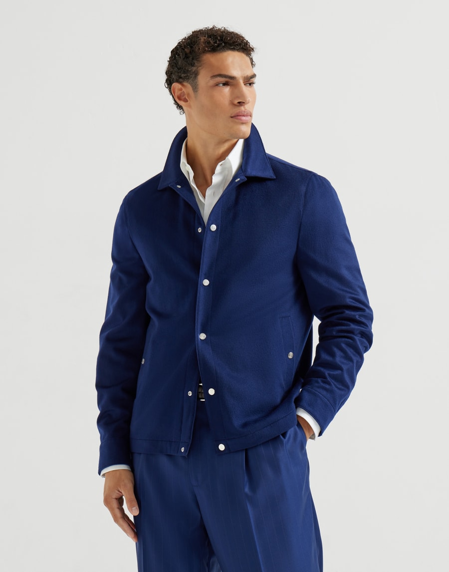 Chaqueta de franela Azul Royal Hombre - Brunello Cucinelli