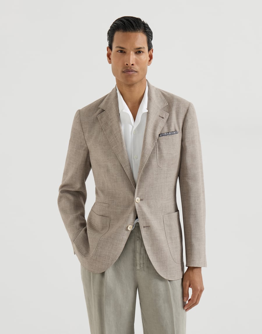 Deconstructed blazer Brown Man - Brunello Cucinelli