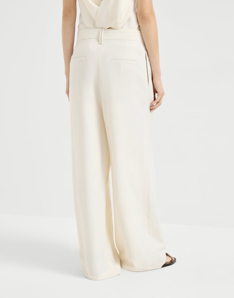 Sartorial Wrap-Hose Elfenbein Damen - Brunello Cucinelli