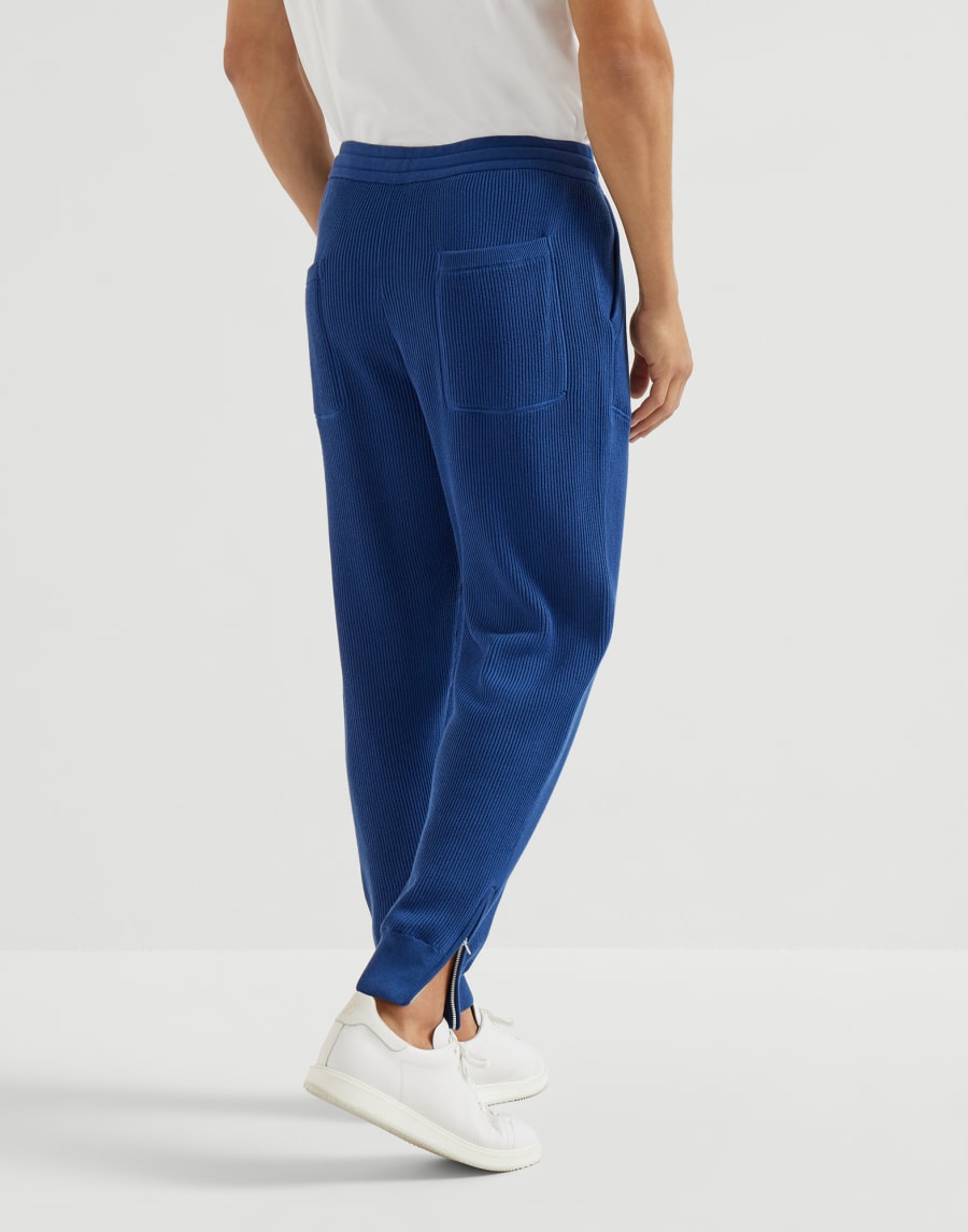 Strickhose aus Baumwolle Fliegerblau Herren - Brunello Cucinelli