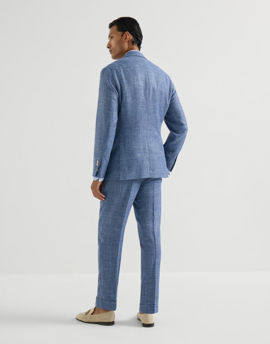 Hopsack suit Denim Man - Brunello Cucinelli