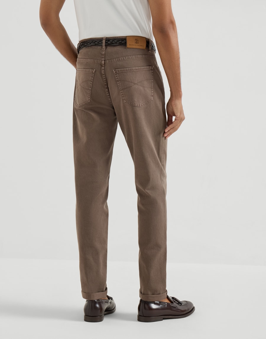 Lightweight denim trousers Hazelnut Man - Brunello Cucinelli