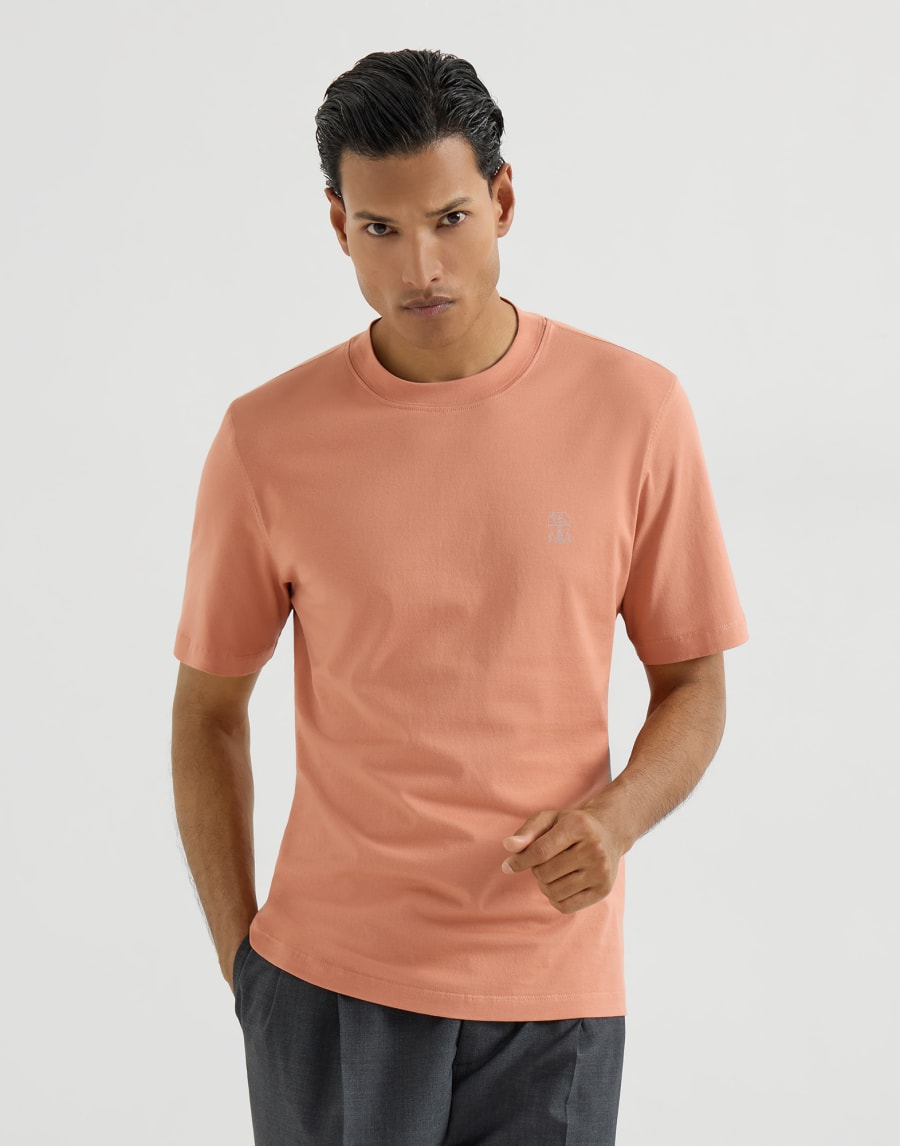 ロゴ入り ジャージー Tシャツ アプリコット メンズ - Brunello Cucinelli
