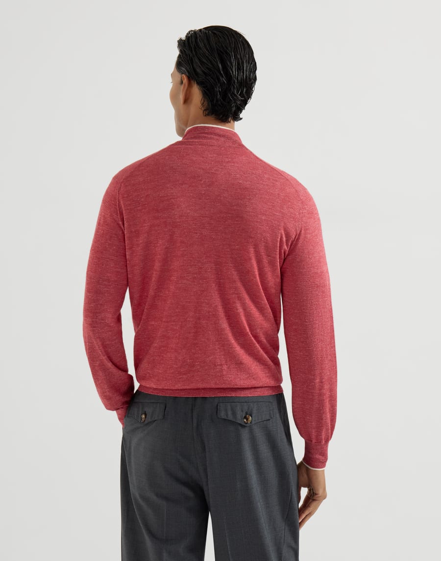 Sweater with half zipper Strawberry Man - Brunello Cucinelli