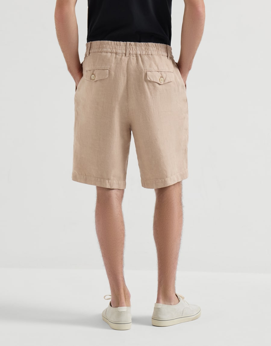 リネン バミューダパンツ キャメル メンズ - Brunello Cucinelli