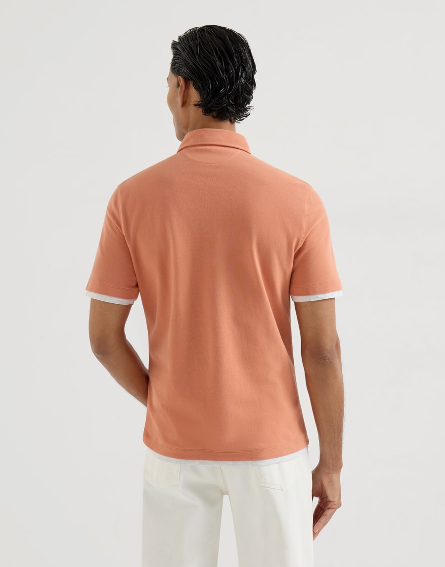 ピケ ポロシャツ アプリコット メンズ - Brunello Cucinelli