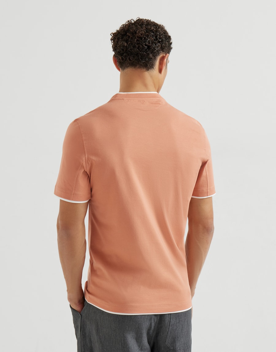 フェイクレイヤリング Tシャツ アプリコット メンズ - Brunello Cucinelli
