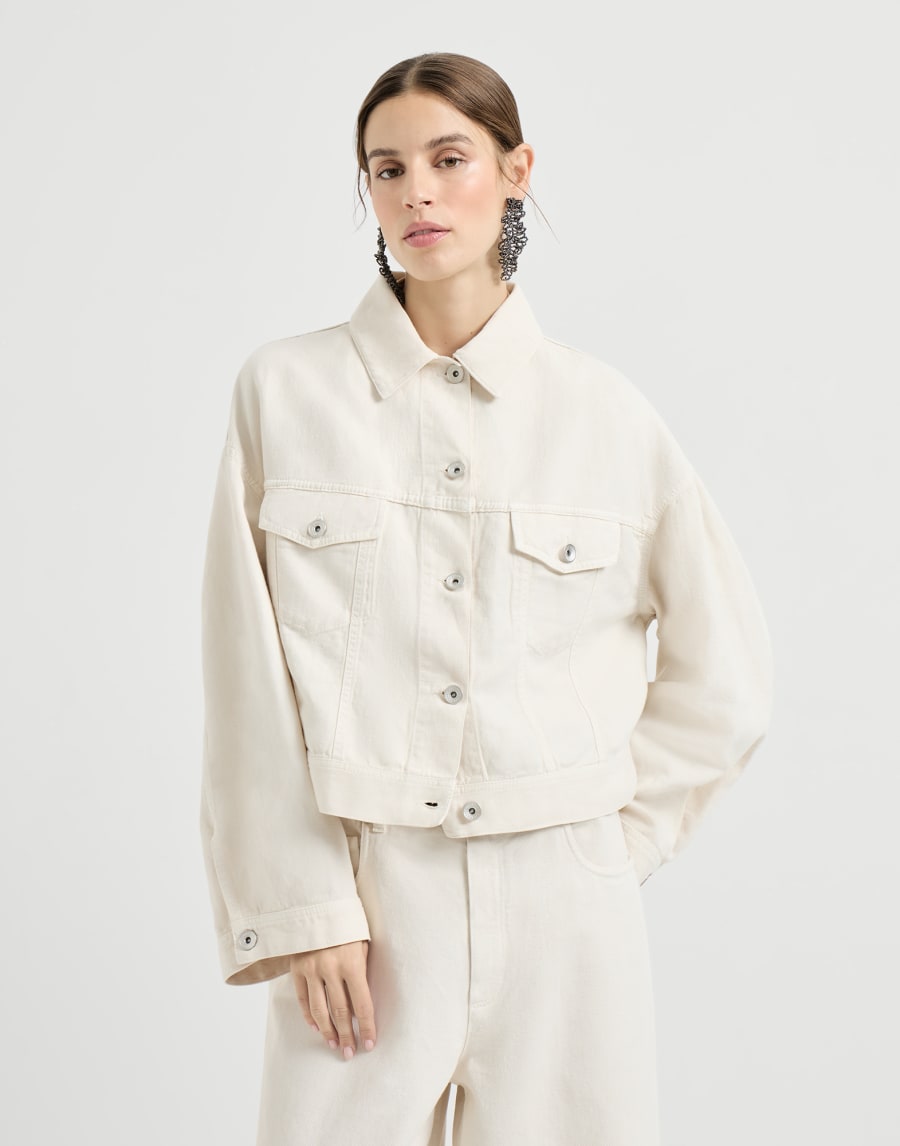 Cover outerwear jacket Chalk Woman - Brunello Cucinelli