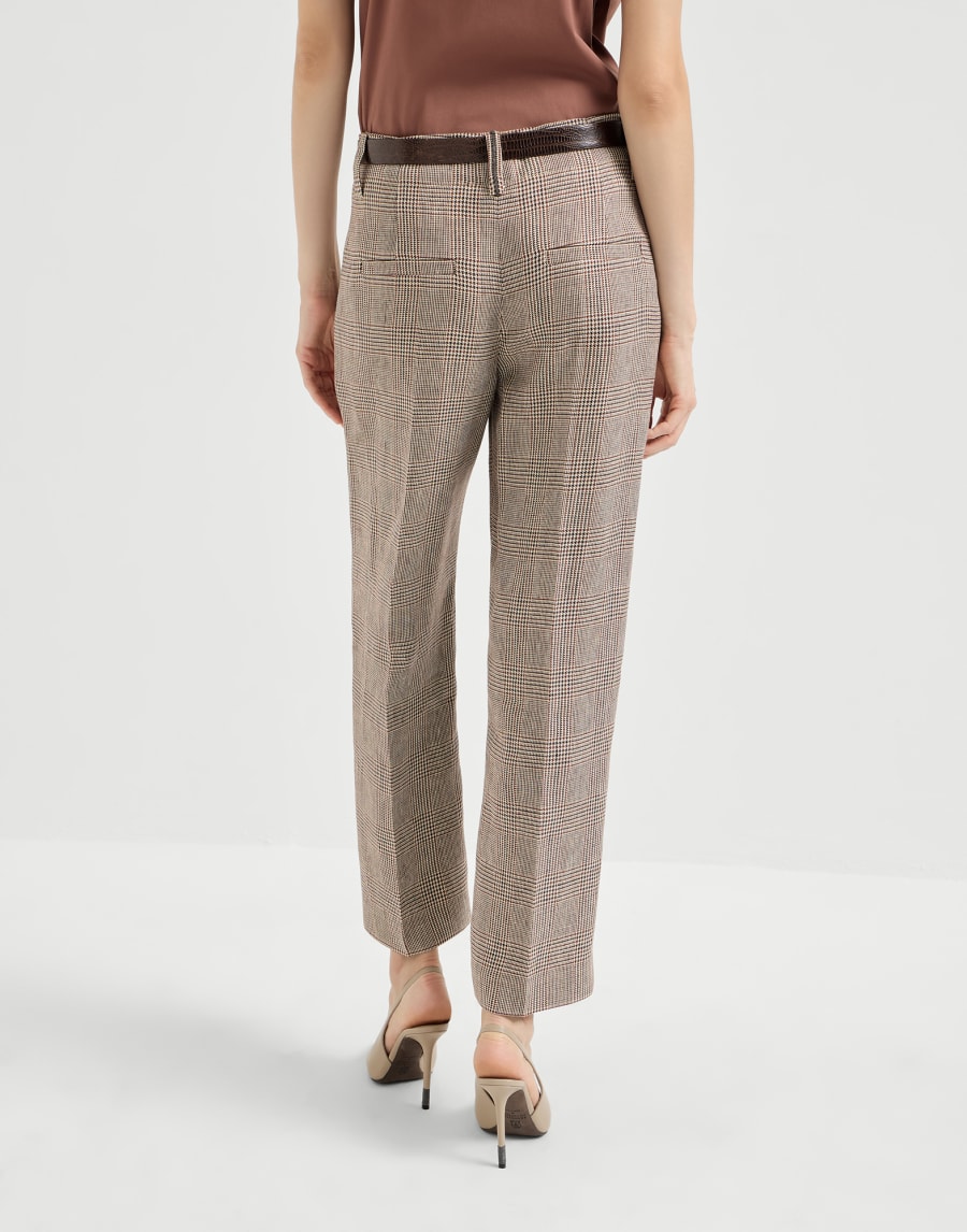 Pantalón Square Cigarette Marrón Claro Mujer - Brunello Cucinelli