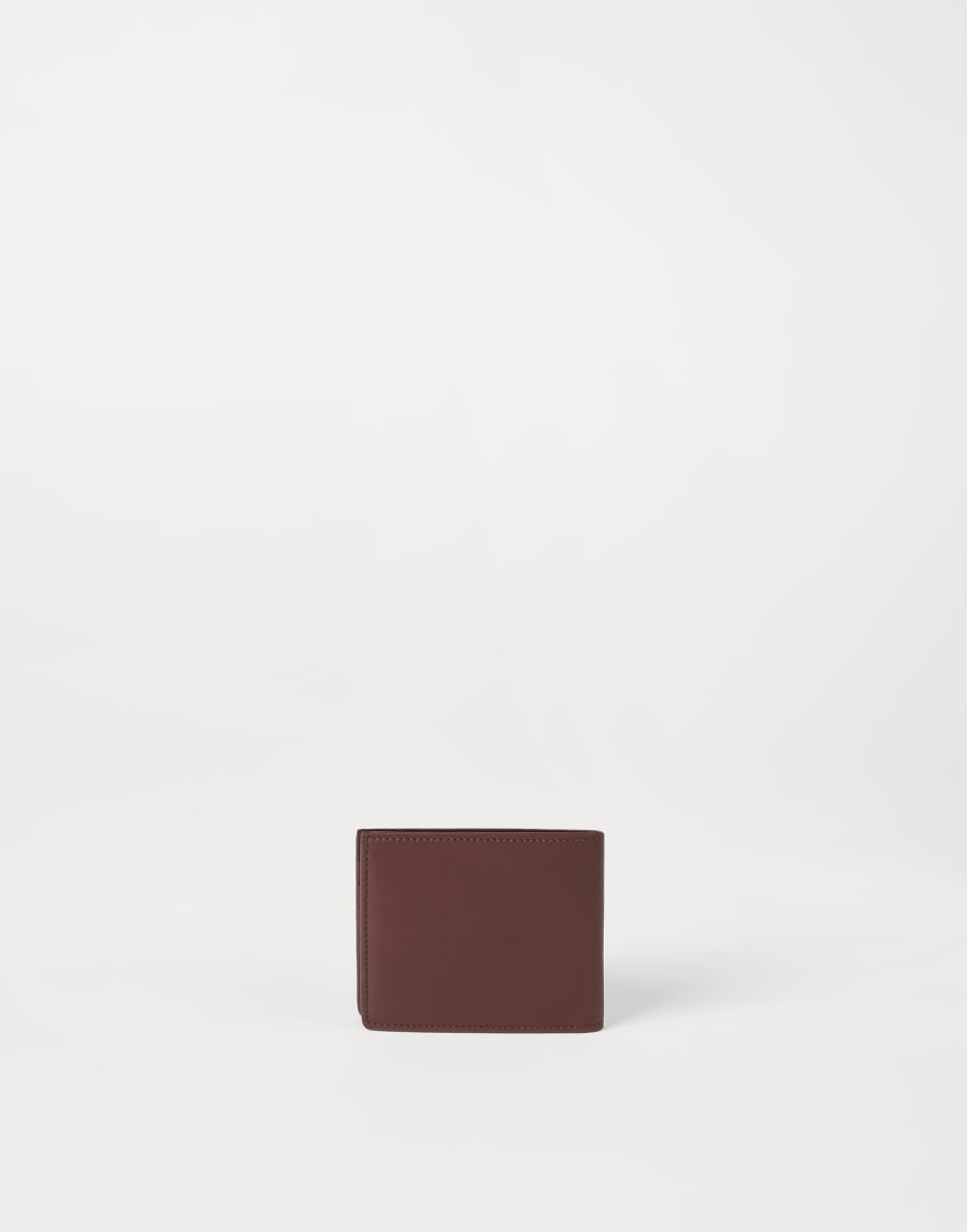 Portefeuille en cuir de veau Marron Homme - Brunello Cucinelli