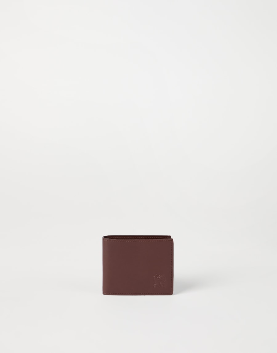 Portefeuille en cuir de veau Marron Homme - Brunello Cucinelli