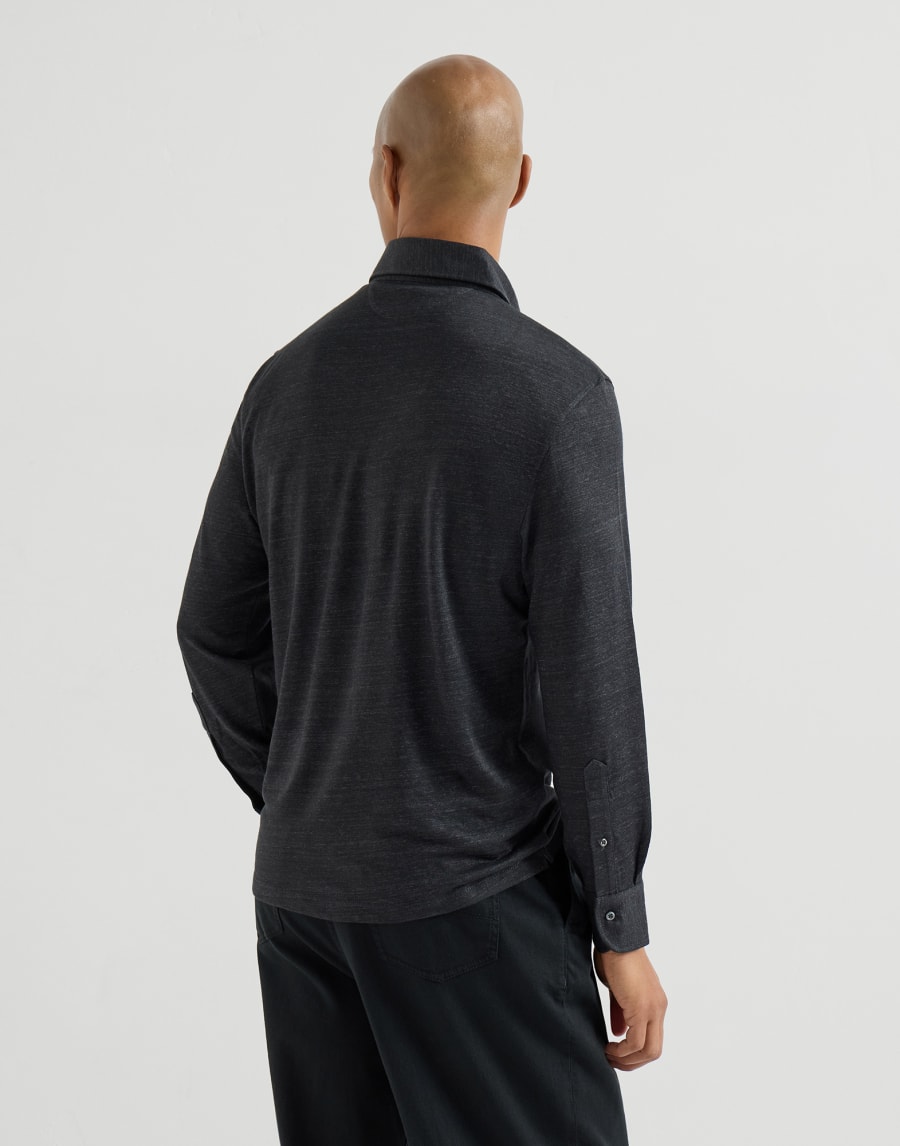 Jersey polo shirt Anthracite Man - Brunello Cucinelli