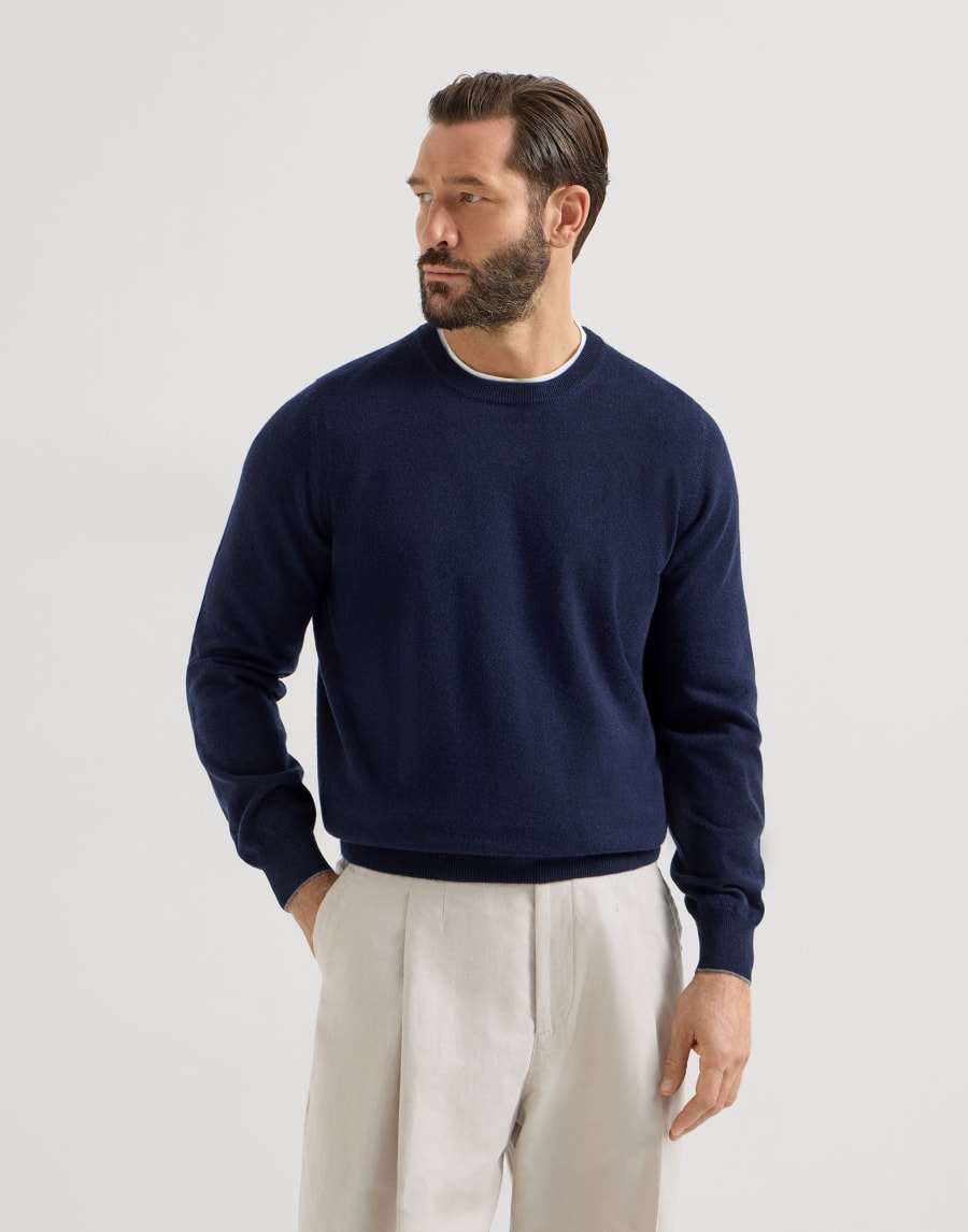 Maglia in cashmere Blu Navy Uomo - Brunello Cucinelli