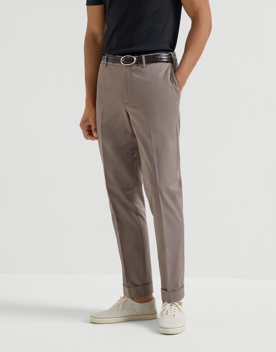 Pantalone in gabardina comfort Nocciola Uomo - Brunello Cucinelli