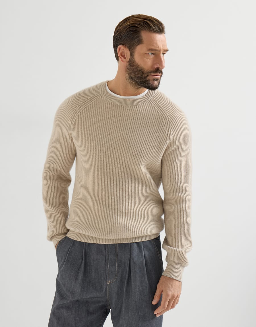 Maglia in cashmere Sabbia Uomo - Brunello Cucinelli