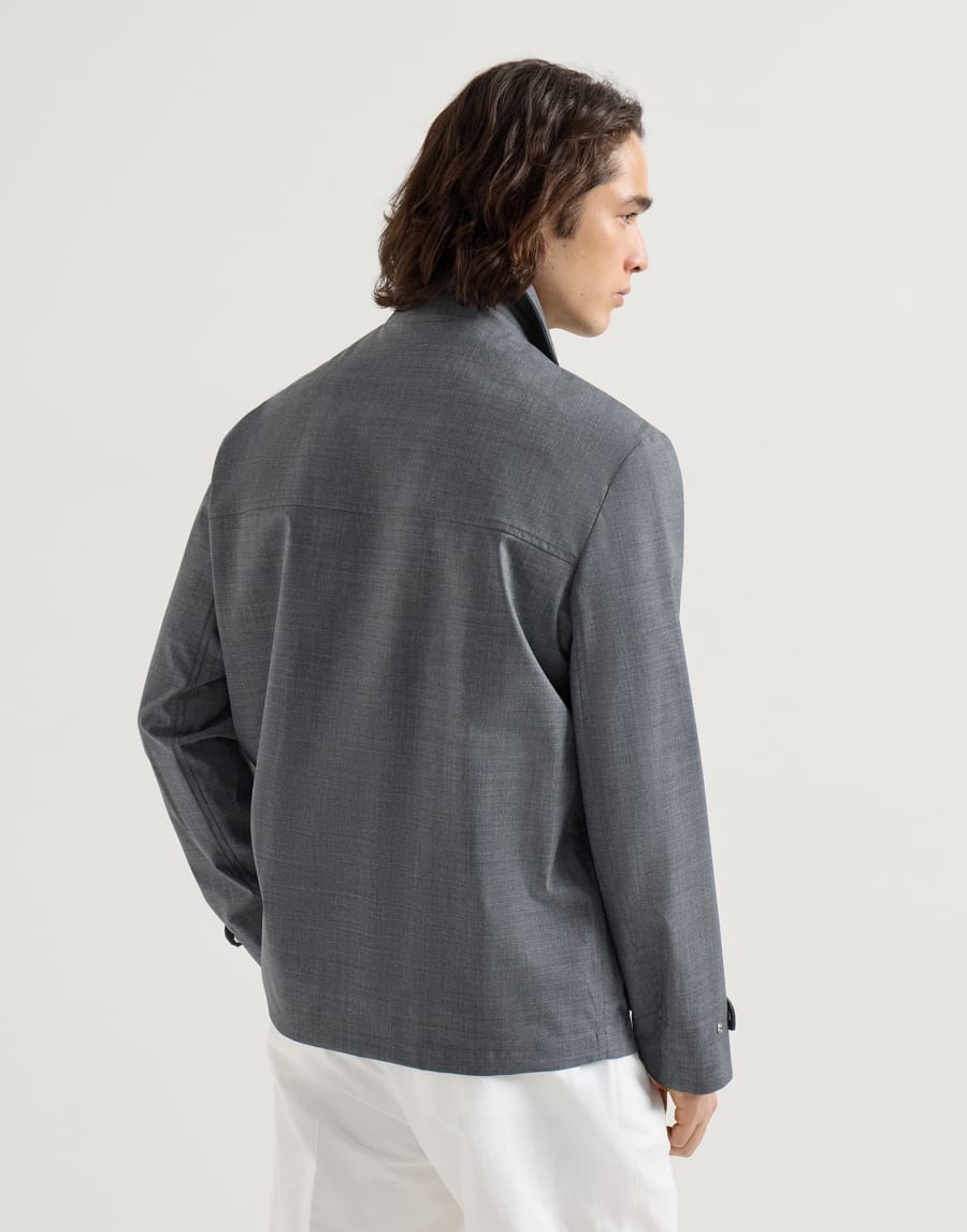 Field jacket de tela membranosa Gris Hombre - Brunello Cucinelli