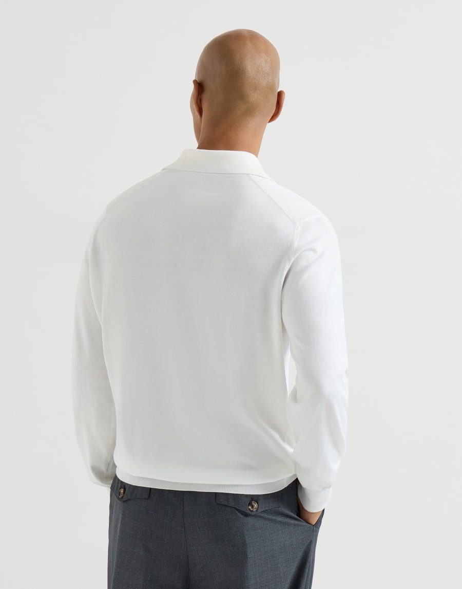 针织马球衫 巴拿马色 男款 - Brunello Cucinelli