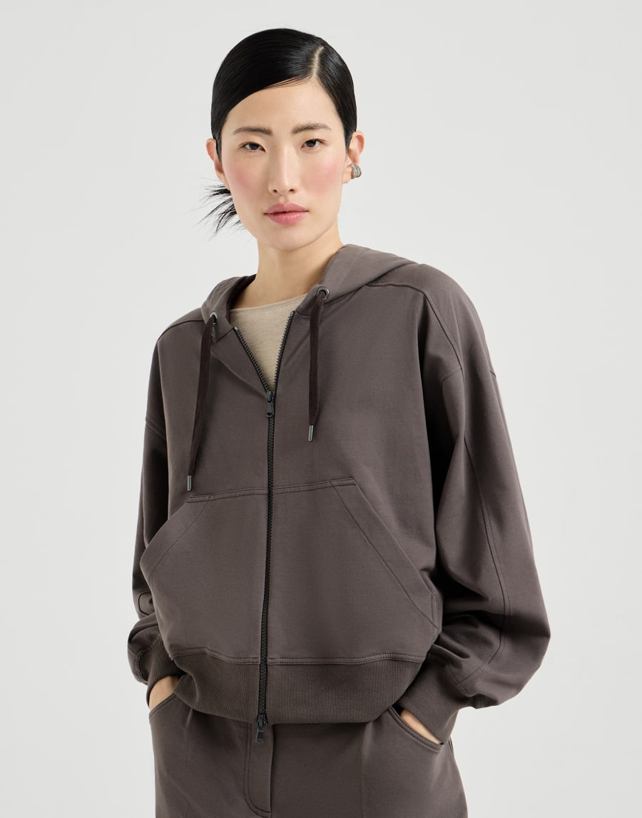 Sudadera con bordado Marrón Mujer - Brunello Cucinelli