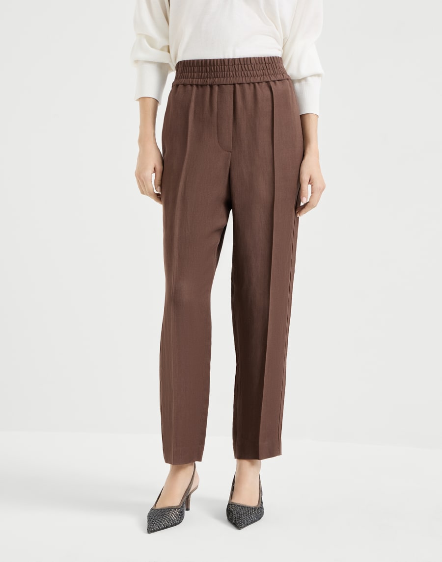 Baggy trousers Cocoa Woman - Brunello Cucinelli