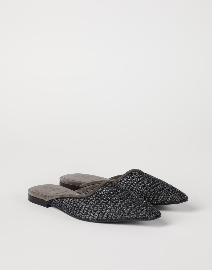 Mules en cuir Marron Foncé Femme - Brunello Cucinelli
