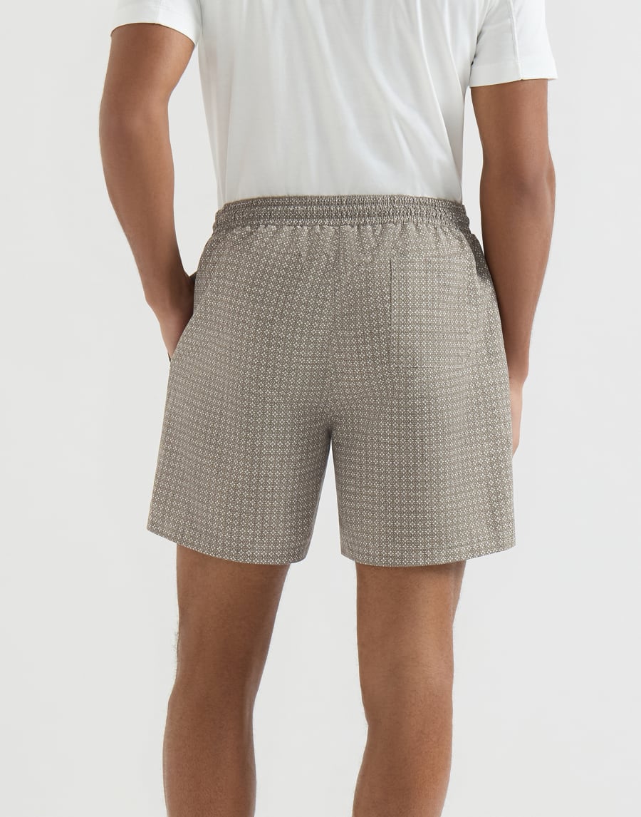 Пляжные шорты с принтом Коричневый Мужчина - Brunello Cucinelli