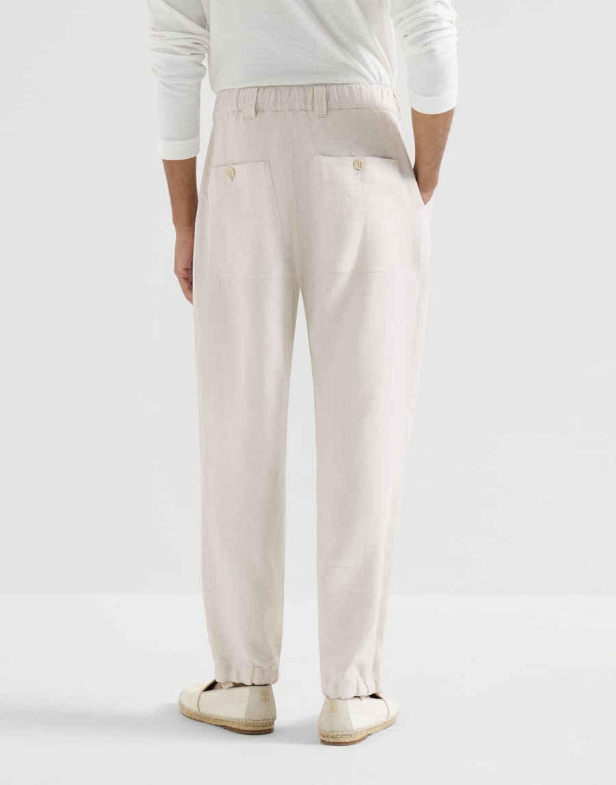 Linen trousers with drawstring Shell Man - Brunello Cucinelli
