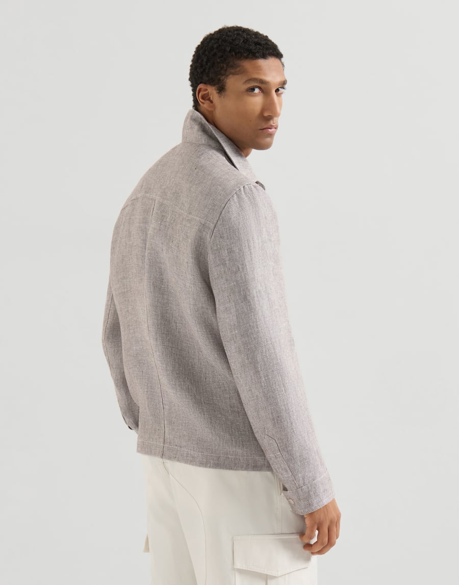 ダイアゴナルツイル ブルゾン ライトブラウン メンズ - Brunello Cucinelli