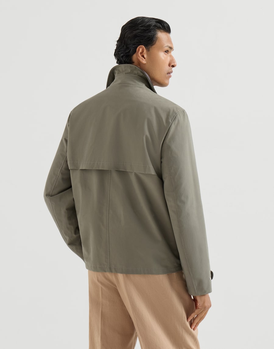 Jacke aus wasserfester Techno-Baumwolle Armeegrün Herren - Brunello Cucinelli