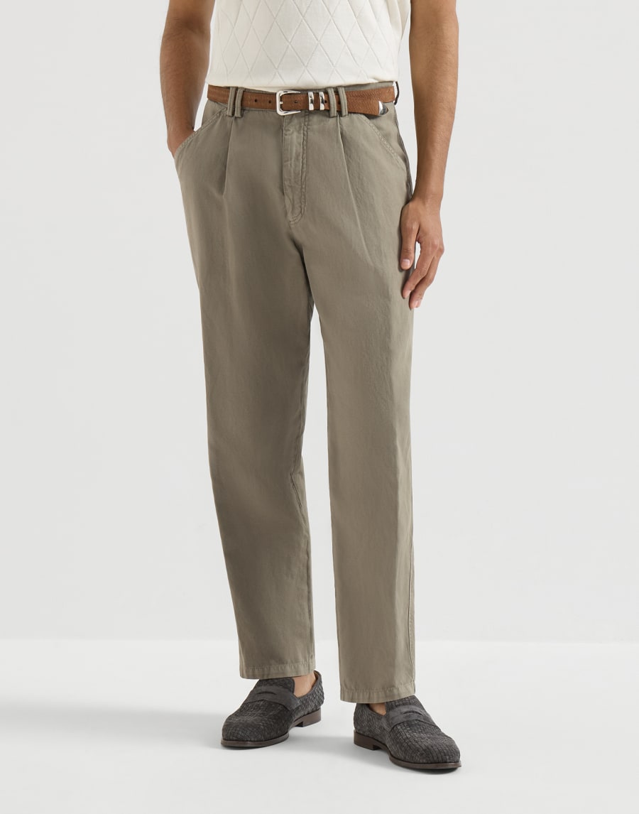 가먼트 다이 팬츠 밀리터리 남성 - Brunello Cucinelli