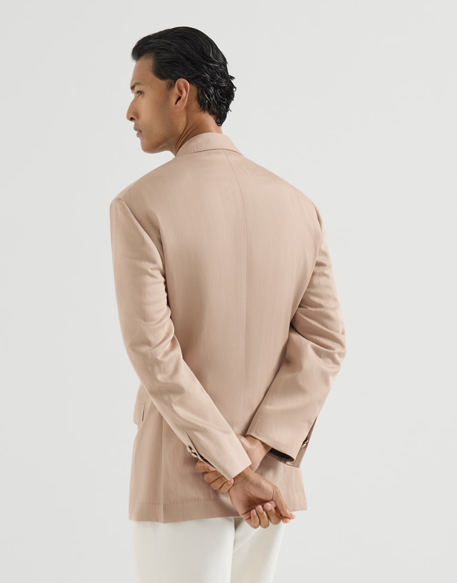 One-and-a-half breasted Tailor blazer Tobacco Man - Brunello Cucinelli