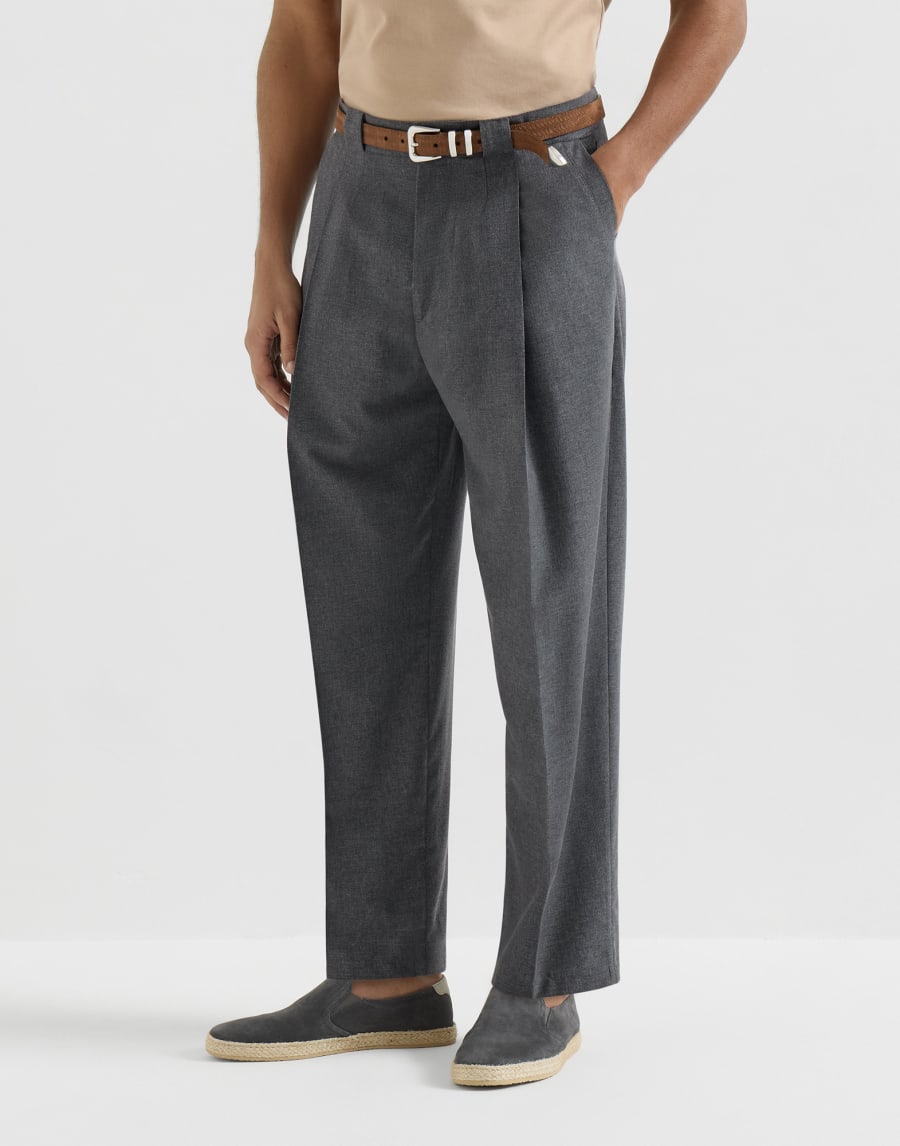 핀턱 팬츠 앤트러사이트 남성 - Brunello Cucinelli