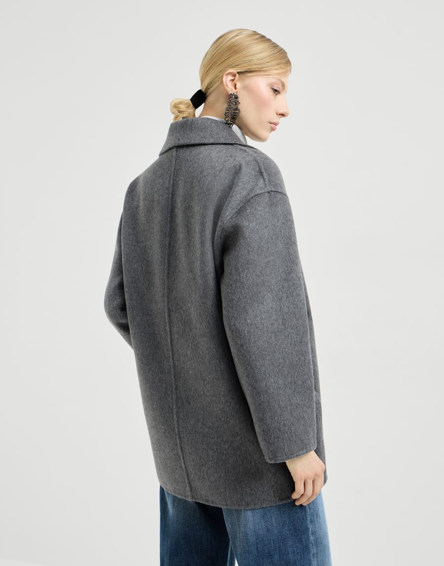 Chaquetón con acabado a mano Antracita Mujer - Brunello Cucinelli