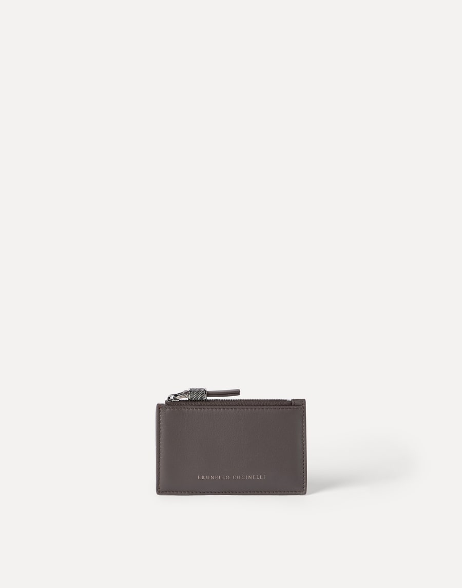 Calfskin card case Brown Woman - Brunello Cucinelli