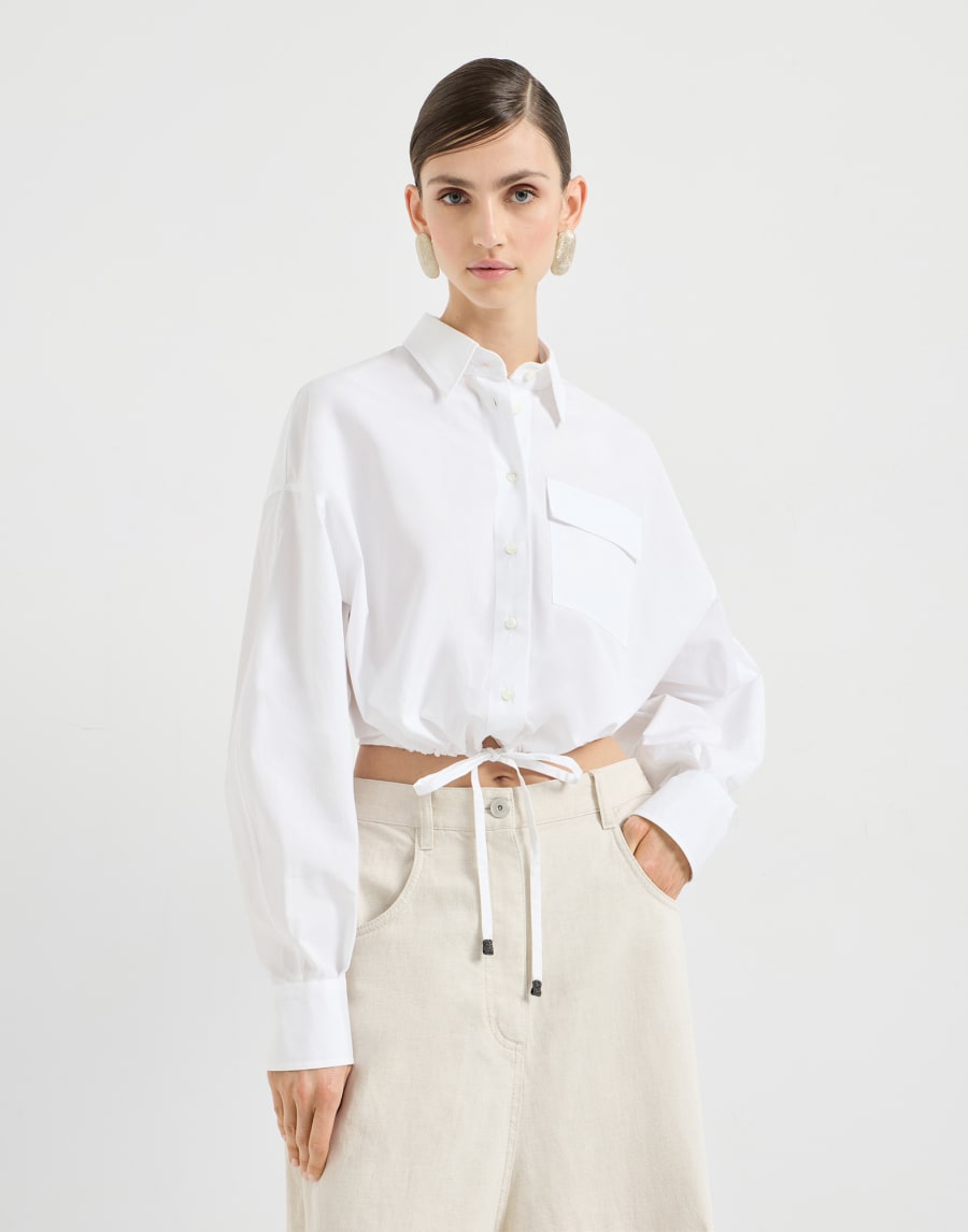 Crop shirt White Woman - Brunello Cucinelli