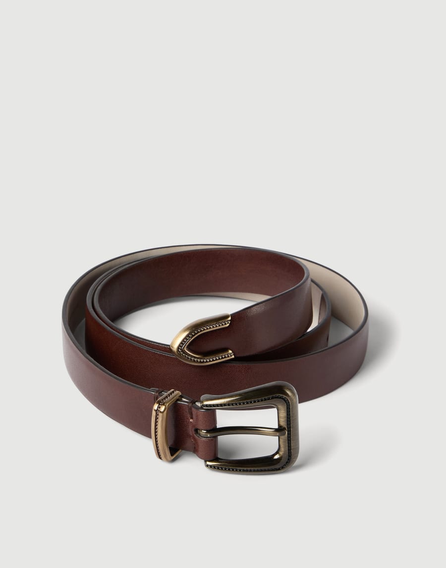 Vachetta belt with monili Brown Woman - Brunello Cucinelli