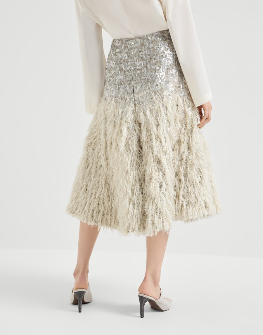 Jupe Dazzling Dégradé Gris Femme - Brunello Cucinelli