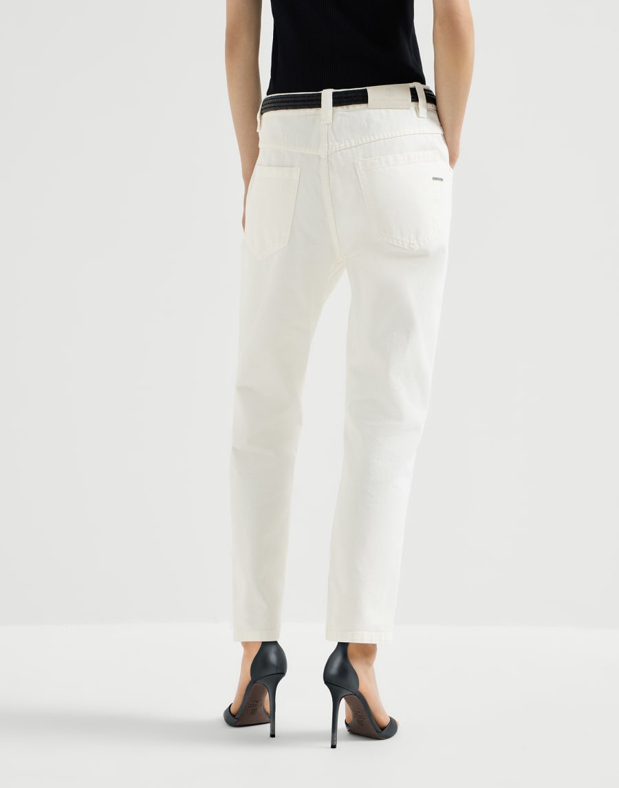 Pantalón de cinco bolsillos Straight Panamá Mujer - Brunello Cucinelli