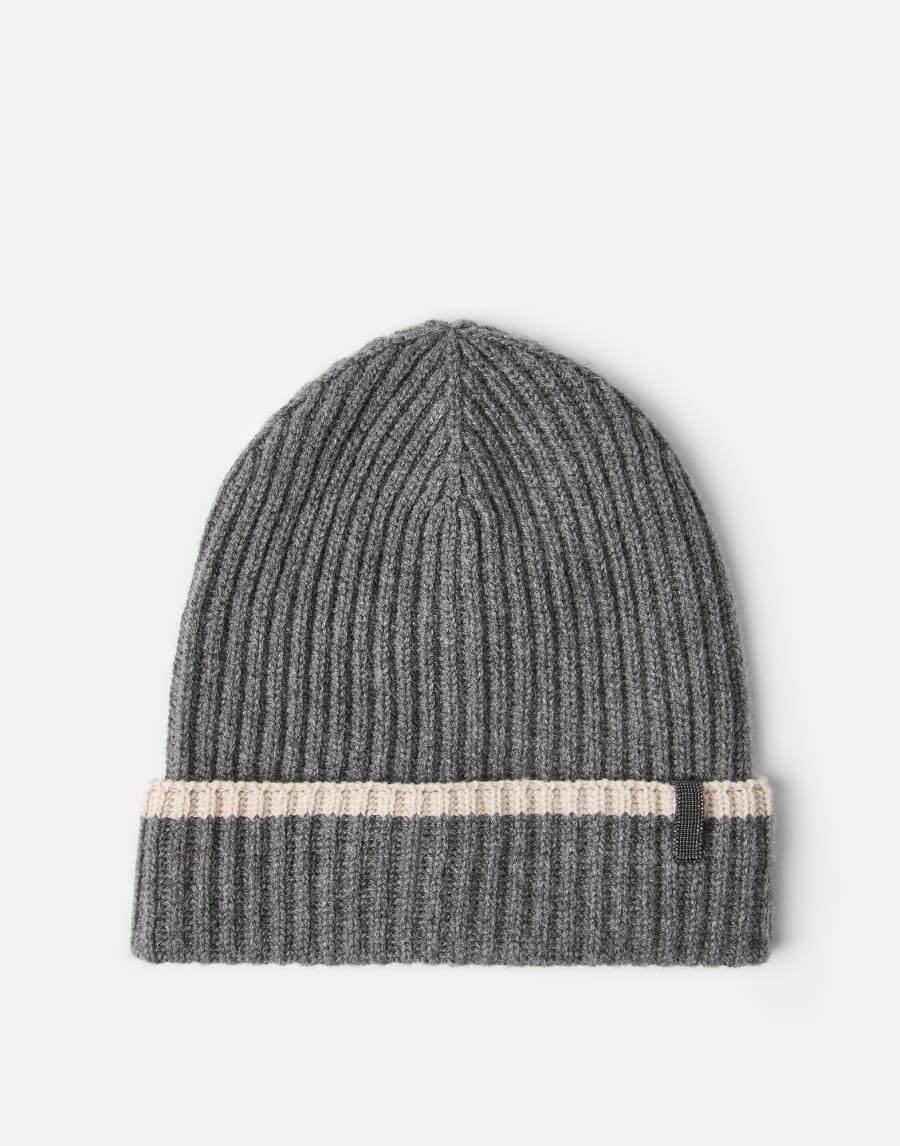 Knit beanie Medium Grey Woman - Brunello Cucinelli