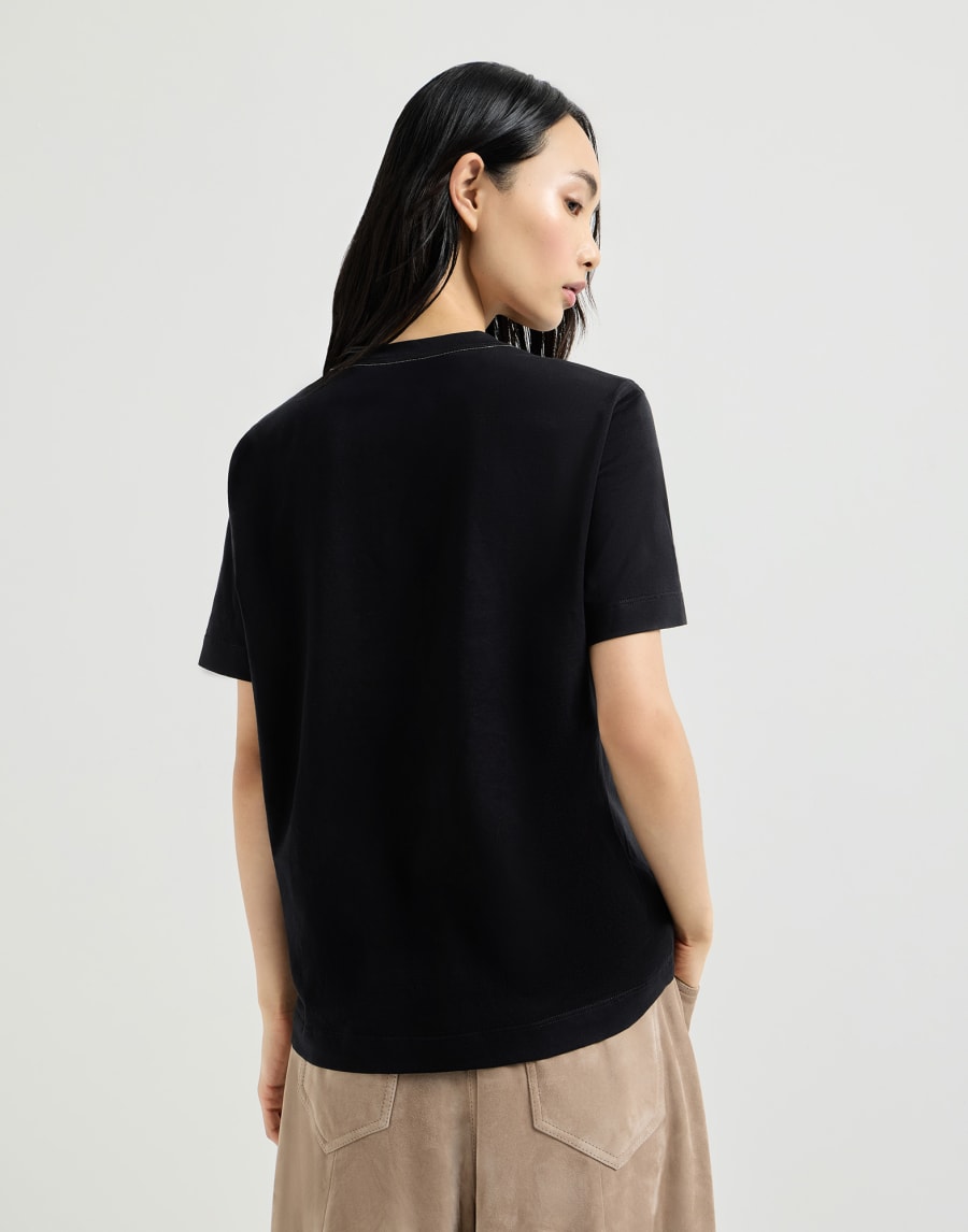 Camiseta de jersey Negro Mujer - Brunello Cucinelli