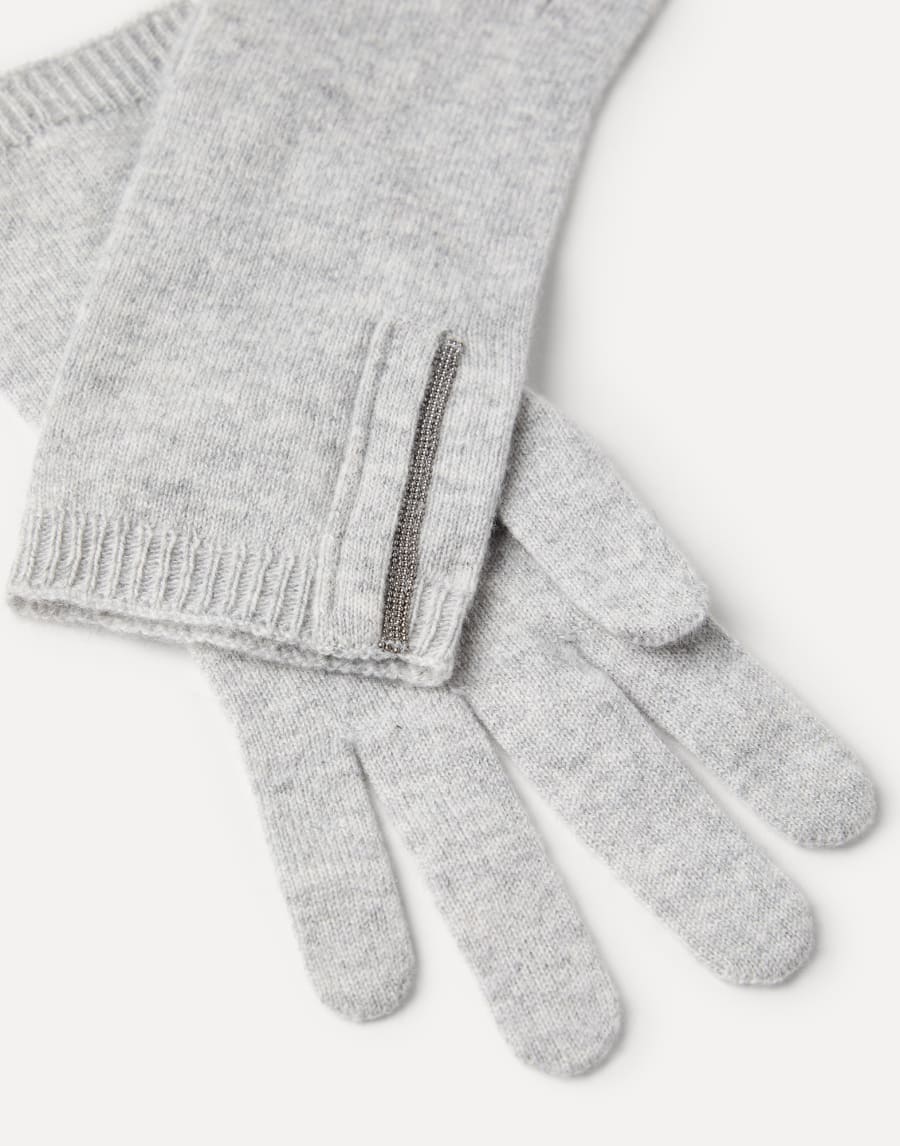 Knit gloves Light Grey Woman - Brunello Cucinelli