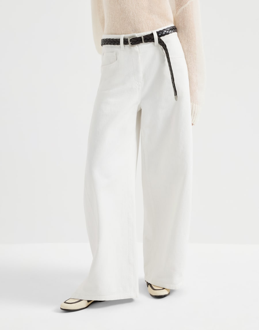 Pantalon large Blanc Femme - Brunello Cucinelli