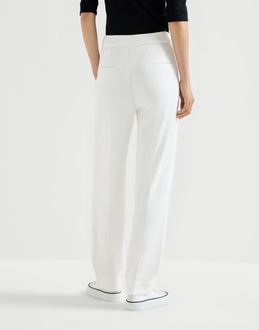 Pantalón Sartorial Baggy Blanco Mujer - Brunello Cucinelli